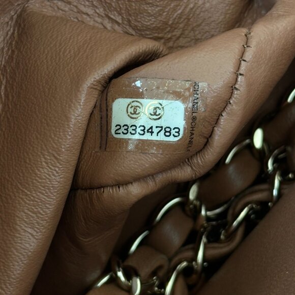 Chanel Beige Quilted Medium Flap Bag - Picture 8 of 8